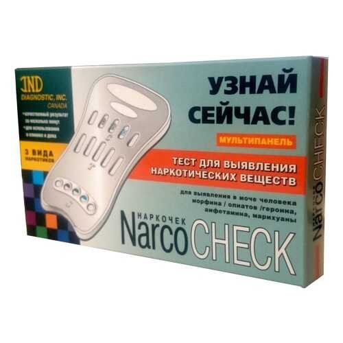 Тест Narcocheck мультипанель для выявления 3 видов наркотиков в моче 1 шт. в Горздрав