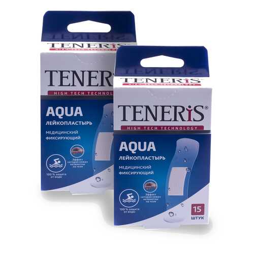 Лейкопластырь TENERIS AQUA водонепроницаемый фиксирующий на полимерной основе 15+15 шт. в Горздрав