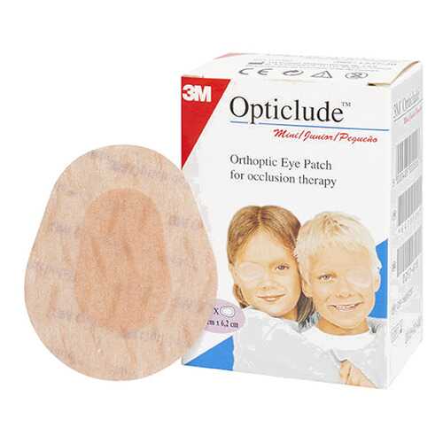 Пластырь 3M Opticlude глазной 5,0 ? 6,2 см бежевый с картинками 20 шт. в Горздрав