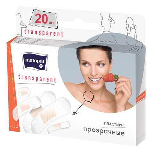 Пластырь, 5 размеров, 20 шт. Matopat Transparent в Горздрав