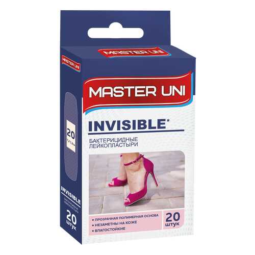 Пластырь Master Uni Invisible бактерицидный на прозрачной полимерной основе 20 шт. в Горздрав
