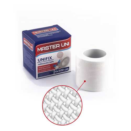 Пластырь Master Uni Unifix фиксирующий на тканевой основе 4 х 500 см в Горздрав