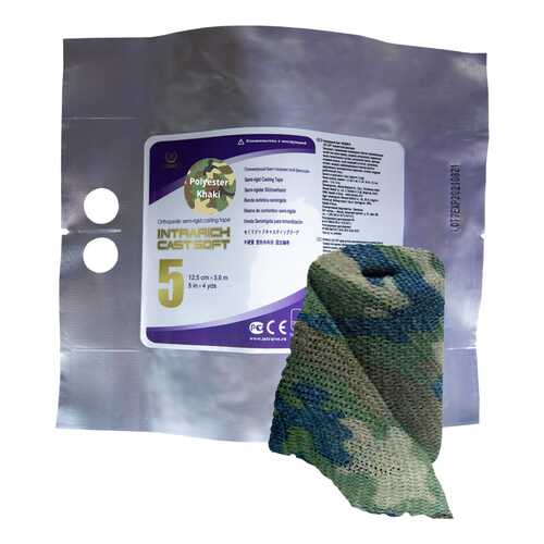 Полимерный бинт полужесткой мягкой фиксации INTRARICH CAST SOFT 12,5 см х 3,6 м хаки в Горздрав