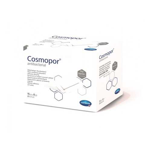 Повязка Cosmopor Antibacterial послеоперационная самоклеящаяся с серебром 15 х 6 см 25 шт. в Горздрав