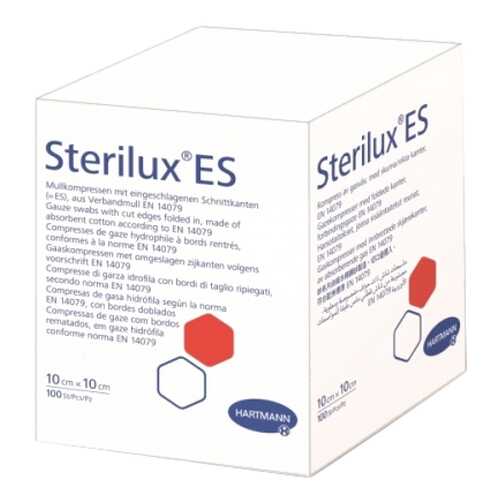 Салфетки марлевые Sterilux ES нестерильные 8 слоев с подвернутой кромкой, 10х10 см 100 шт. в Горздрав