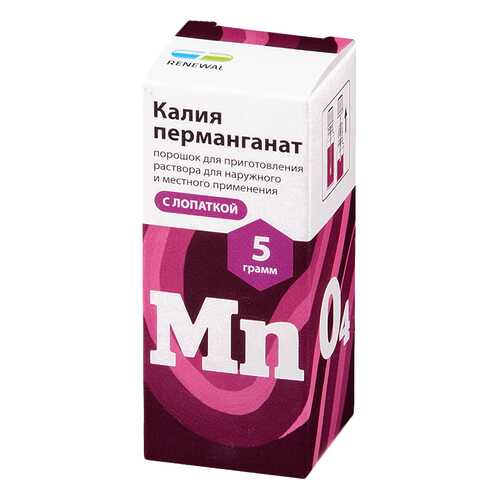 Калия перманганат пор. для пригот. раствора для местного и наруж.прим.5 г№1 Renewal в Горздрав
