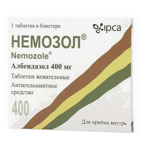 Немозол таблетки жев. 400 мг №1 в Горздрав