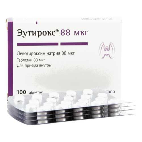 Эутирокс таблетки 88 мкг 100 шт. в Горздрав