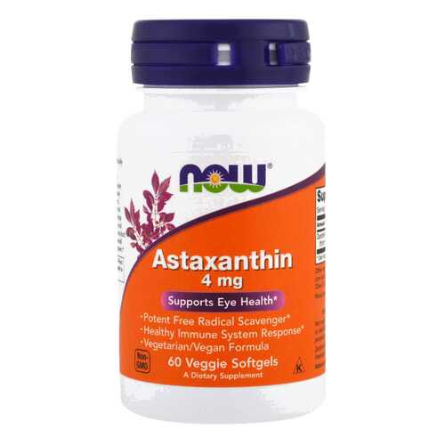 Для зрения NOW Astaxanthin 4 мг 60 капсул в Горздрав