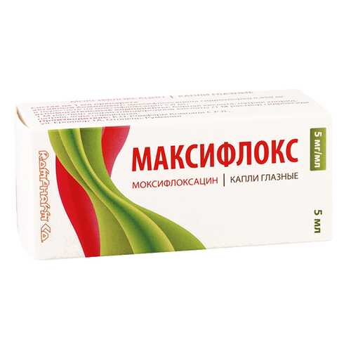 Максифлокс капли глазные 5 мг/мл фл-кап.5 мл №1 в Горздрав