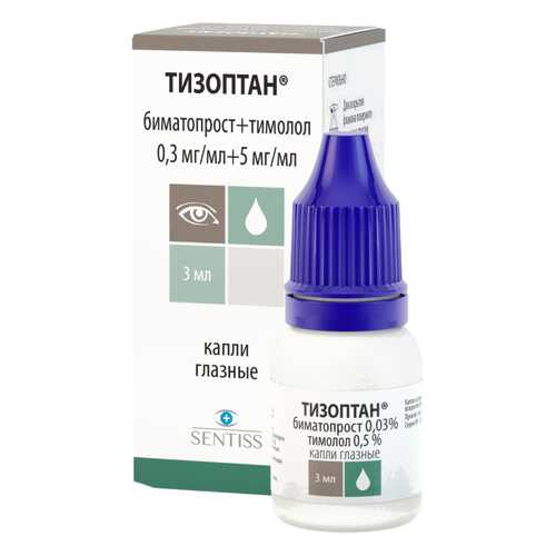 Тизоптан капли глазные 0.3 мг/мл+5 мг/мл фл.3 мл №1 в Горздрав