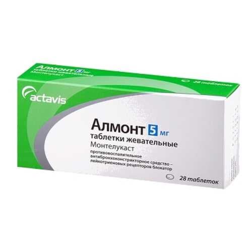 Алмонт таблетки жевательные 5 мг 28 шт. в Горздрав