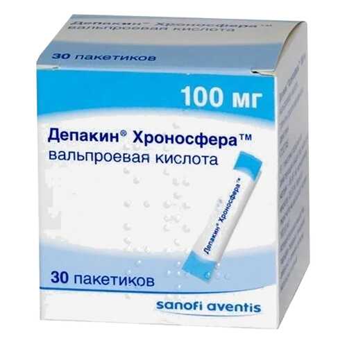 Депакин Хроносфера гранулы 100 мг 30 шт. в Горздрав