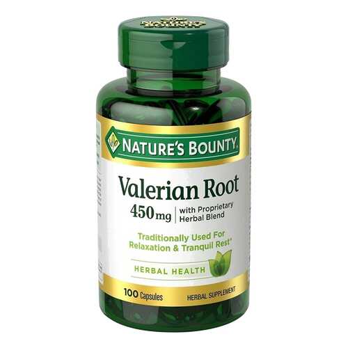 Корень валерианы Nature's Bounty 450 мг 100 капсул в Горздрав