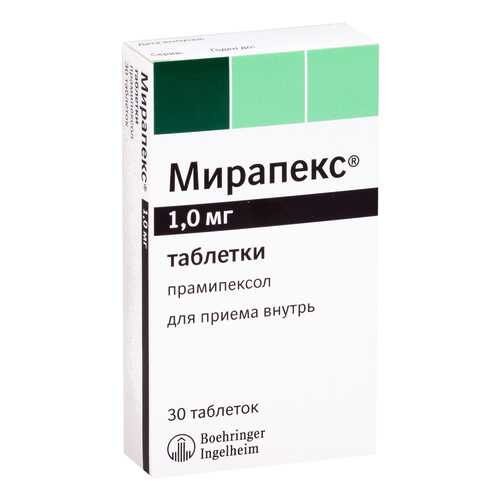 Мирапекс 1 мг таблетки 30 шт. в Горздрав