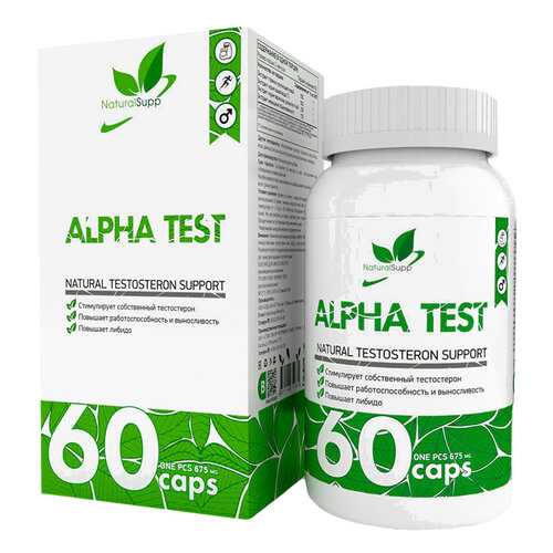 Бустер тестостерона NaturalSupp Alpha Test 675 мг капсулы 60 шт. в Горздрав