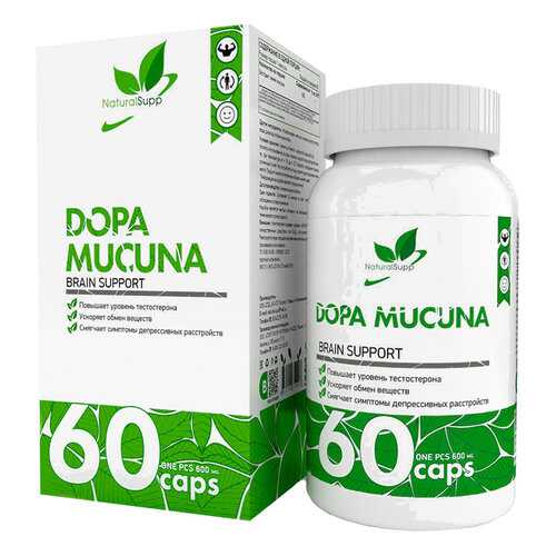 Экстракт семян мукуна NaturalSuppDopa Mucuna 600 мг капсулы 60 шт. в Горздрав