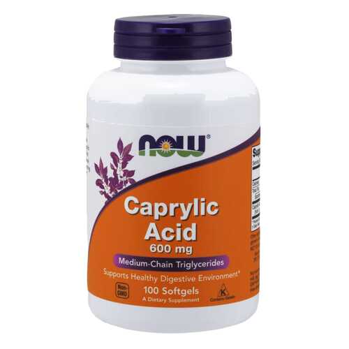 Для пищеварения NOW Caprylic Acid 600 мг 100 капсул в Горздрав