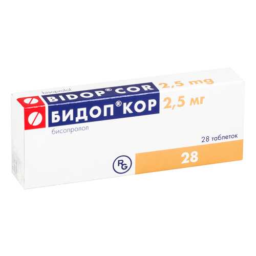 Бидоп Кор таблетки 2,5 мг №28 в Горздрав