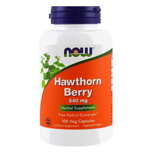 Для сердца и сосудов NOW Hawthorn Berry 540 мг 100 капсул в Горздрав