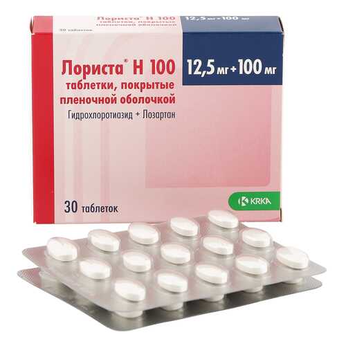 Лориста Н 100 таблетки 12.5 мг+100 мг 30 шт. в Горздрав