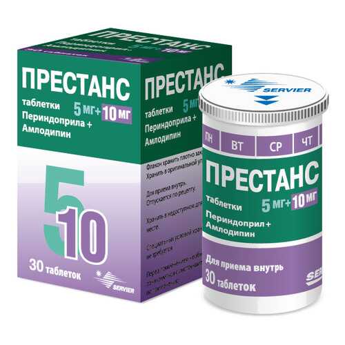 Престанс с дозатором таблетки 5 мг+10 мг 30 шт. в Горздрав