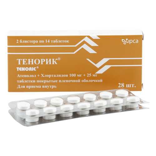 Тенорик таблетки 100 мг+25 мг 28 шт. в Горздрав