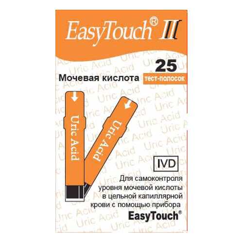 Тест-полоски EasyTouch на мочевую кислоту 25 шт. в Горздрав