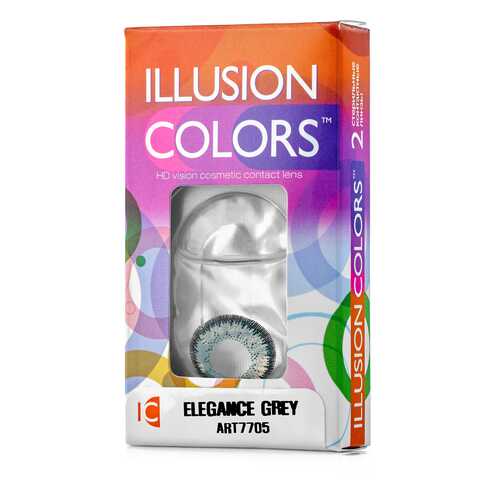 Контактные линзы ILLUSION colors Elegance 2 линзы -1.0D grey серый в Горздрав
