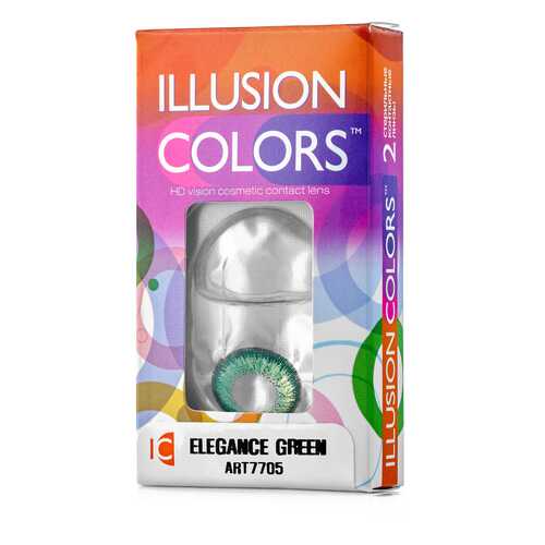 Контактные линзы ILLUSION colors Elegance 2 линзы -3.0D green зеленый в Горздрав