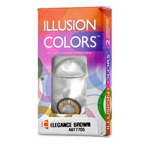 Контактные линзы ILLUSION colors Elegance 2 линзы -3.5D brown карий в Горздрав