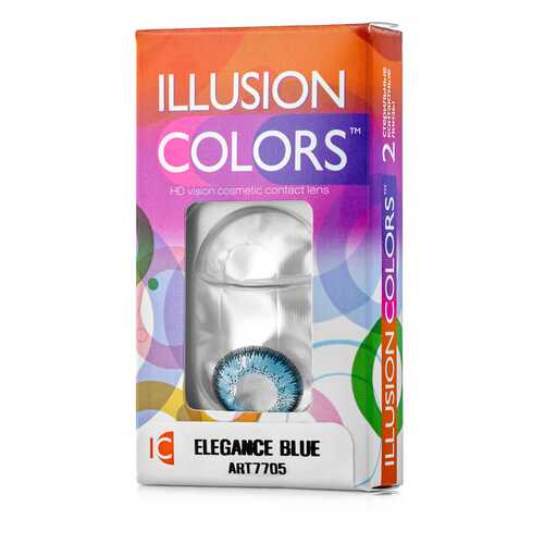 Контактные линзы ILLUSION colors Elegance 2 линзы -4.0D blue синий в Горздрав