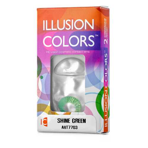 Контактные линзы ILLUSION colors Shine 2 линзы -3.5D green зеленый в Горздрав