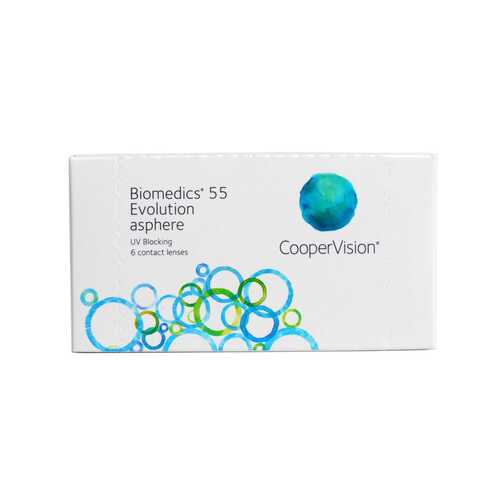 Контактные линзы Biomedics 55 Evolution asphere 6 линз R 8,9 -1,00 в Горздрав