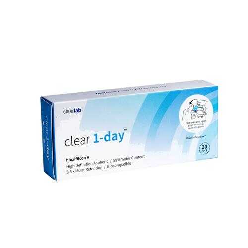 Контактные линзы ClearLab Clear 1-Day 30 линз R 8.7 -01,00 в Горздрав