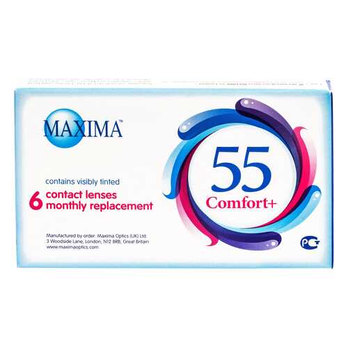 Контактные линзы Maxima 55 Comfort Plus 6 линз R 8,6 -4,75 в Горздрав