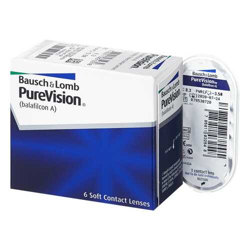 Контактные линзы PureVision 6 линз R 8,6 -2,00 в Горздрав