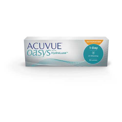 Контактные линзы Acuvue Oasys 1-Day with HydraLuxe for Astigmatism 30 линз -4,00/-2,25/180 в Горздрав