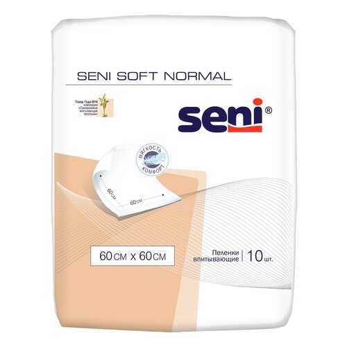 Одноразовые впитывающие пеленки, 60x60 см, 10 шт. Seni Soft Normal в Горздрав