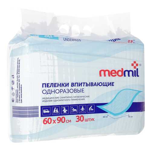 Пеленки впитывающие Medmil 60x90 см Оптима 30 шт. в Горздрав