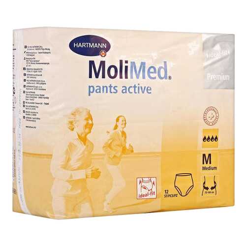Подгузники для взрослых hartmann molimed pants active трусики впитывающие 12 шт размер м/4 в Горздрав
