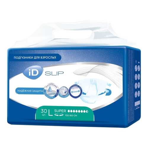 Подгузники для взрослых iD SLIP L 30 шт,/3 в Горздрав