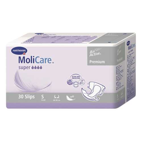 Подгузники для взрослых, S, 30 шт. MoliCare Premium Super в Горздрав