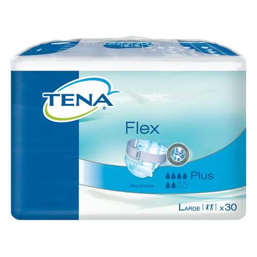 Подгузники для взрослых с поясом, L, 30 шт. Tena Flex Plus в Горздрав