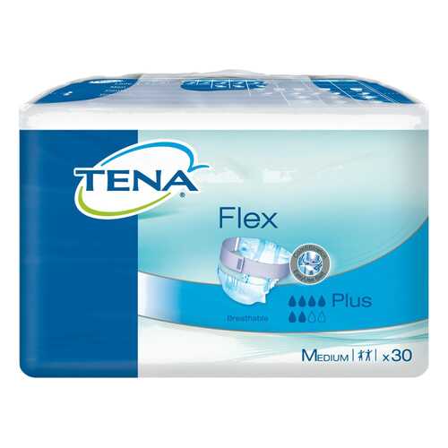 Подгузники для взрослых с поясом, M, 30 шт. Tena Flex Plus в Горздрав