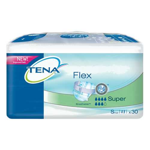 Подгузники для взрослых с поясом, S, 30 шт. Tena Flex Super в Горздрав