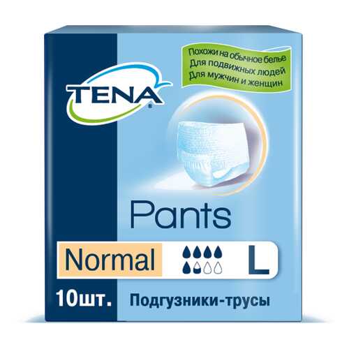 Подгузники для взрослых TENA Pants Normal трусики L 10 шт. в Горздрав
