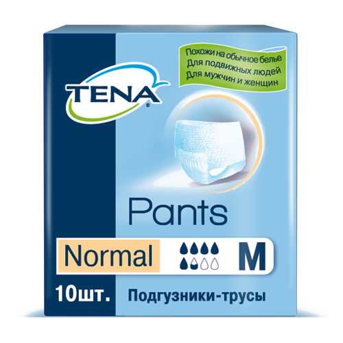 Подгузники для взрослых TENA Pants Normal трусики М 10 шт. в Горздрав