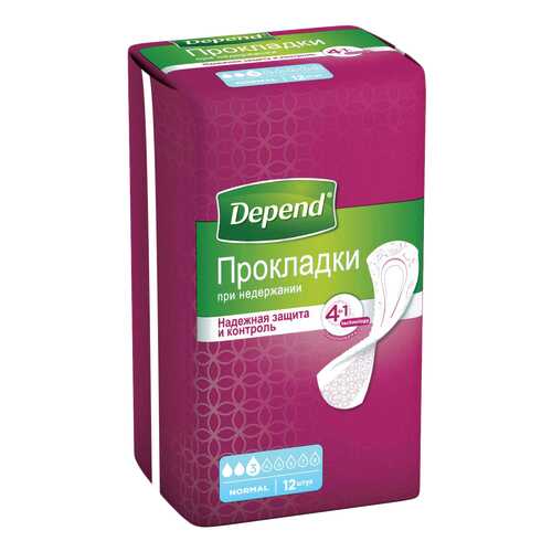 Урологические прокладки для женщин, 12 шт. Depend Normal в Горздрав