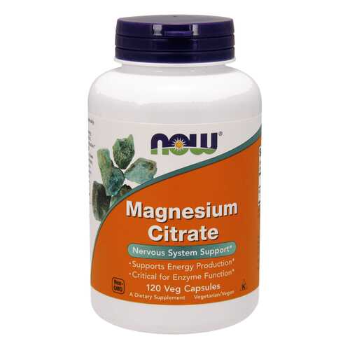 Магний NOW Magnesium Citrate Caps 120 капс. без вкуса в Горздрав